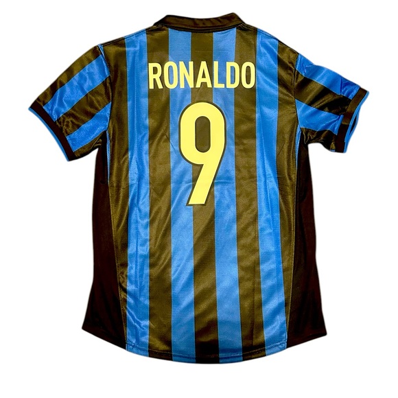 1998/99 inter Milan retro home kit. Ronaldo R9 soccer football jersey. NWT - Picture 2 of 3